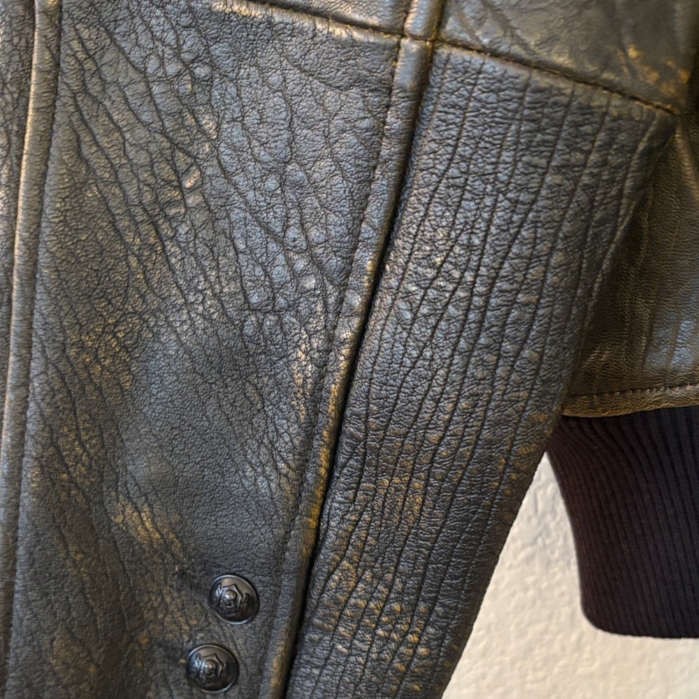 The Kooples Textured Black Sheep Leather Jacket - Picture 7 of 11